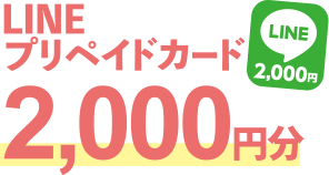 LINEプリペイドカード2,000円分