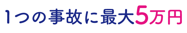 補償上限金額 1つの事故に最大5万円