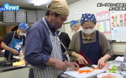 新玉公民館で男の料理教室