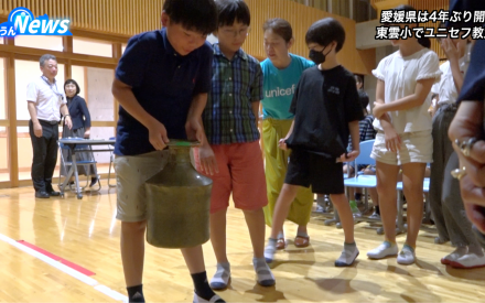 東雲小学校でユニセフ教室